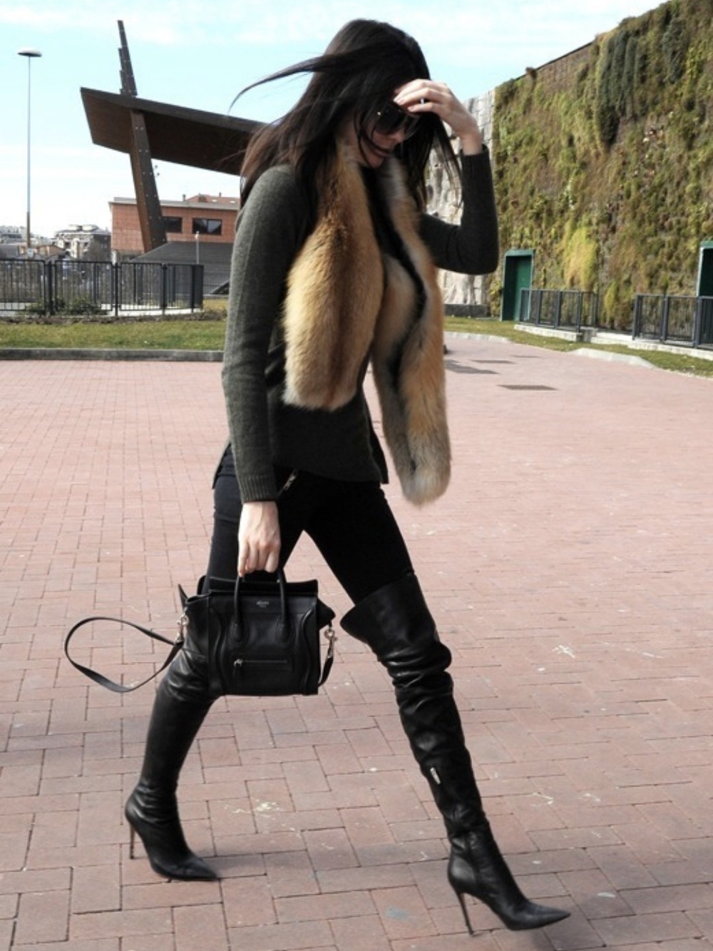 Gianvito Rossi Black Leather Over-the-Knee Stiletto Boots 38